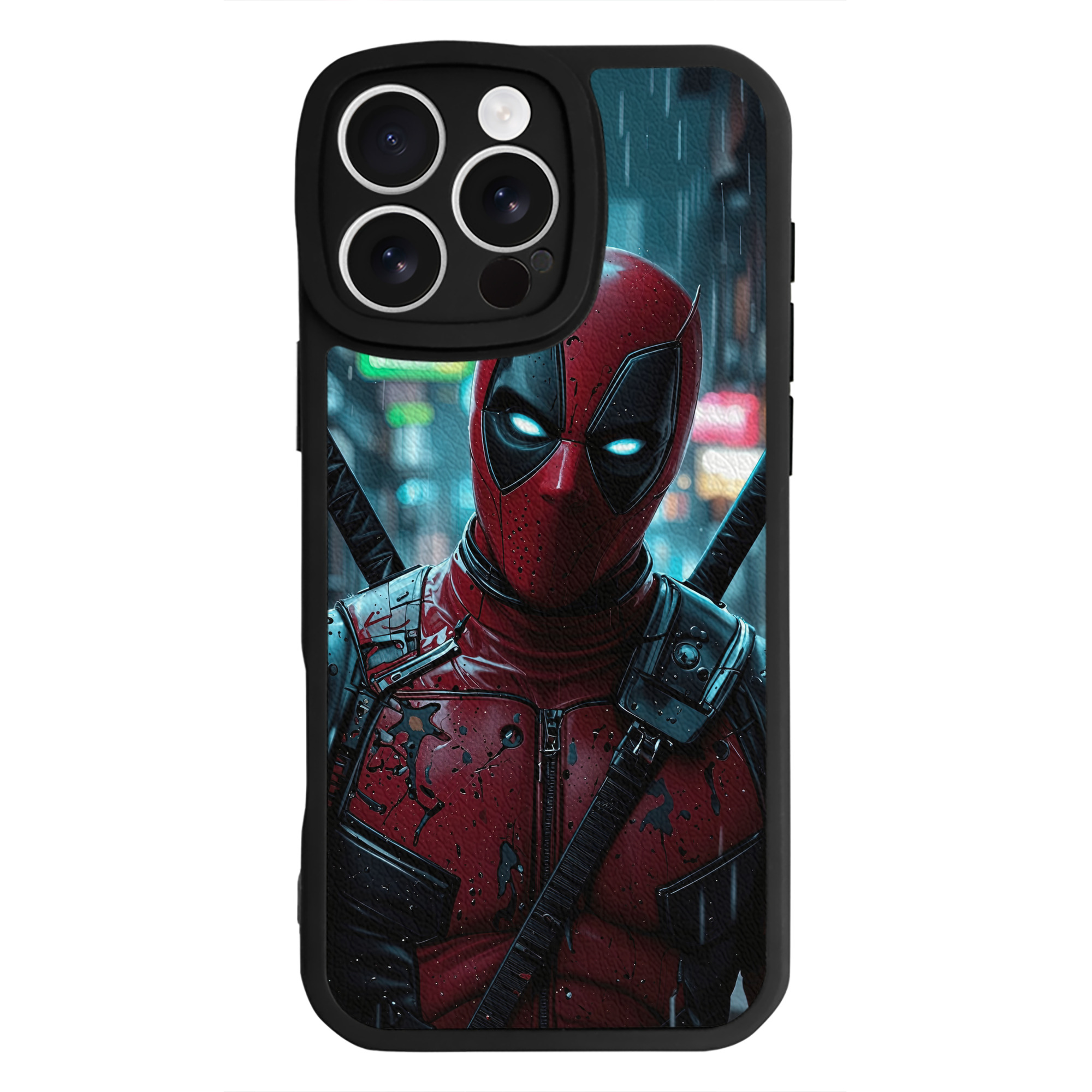 （画像用） Deadpool デッドプール 【iPhone 16シリーズ対応】シリコンスマホケース（レザー調） 材質：シリコン